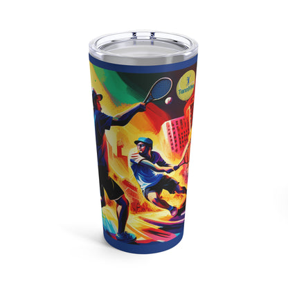 TenniVive Stainless Steel Tumbler 20oz. Designed for the Active Lifestyle of Racket Sport Enthusiasts.