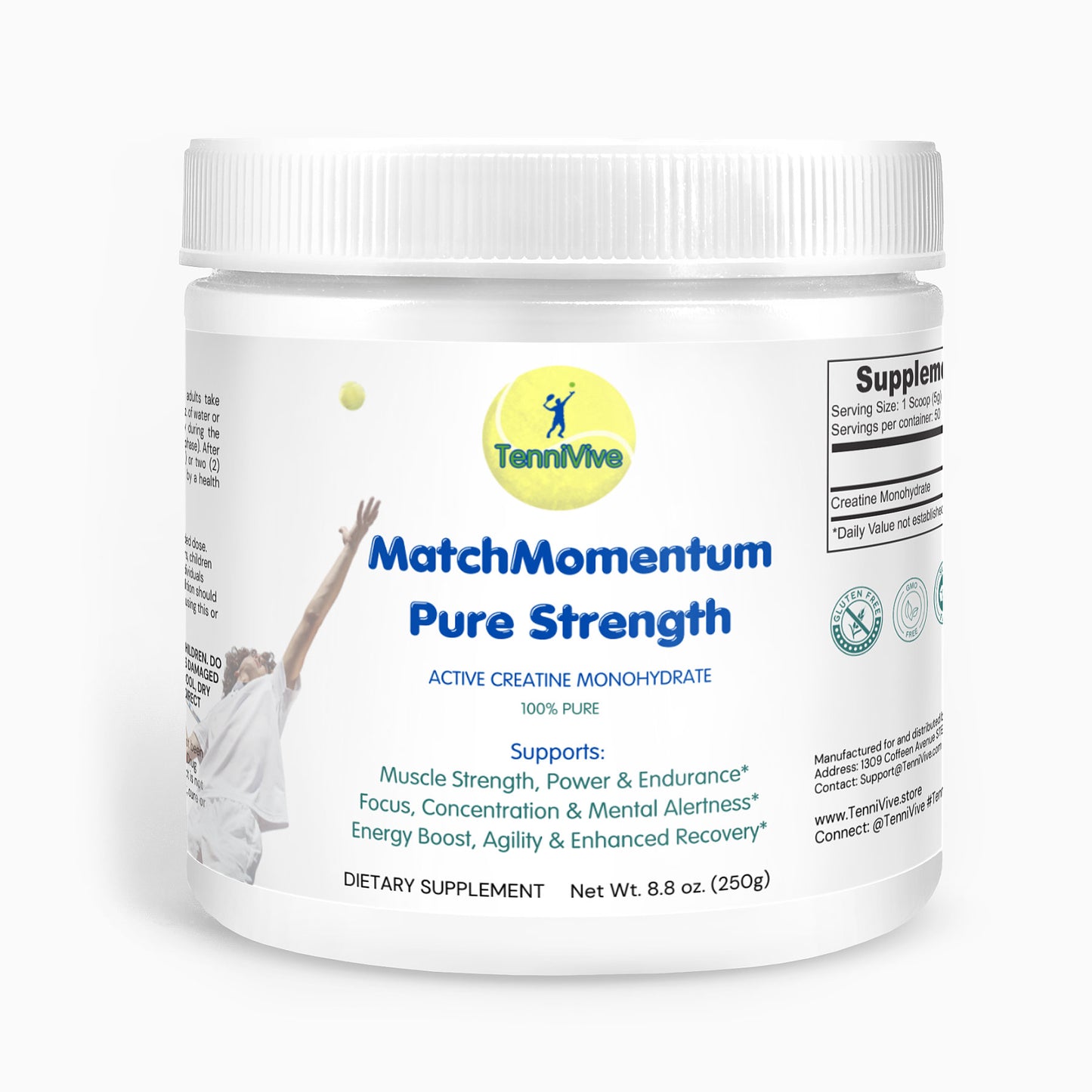 TenniVive MatchMomentum Pure Strength Creatine